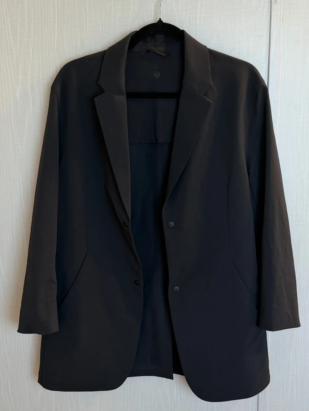 Lululemon New Venture Blazer Mens L Black Slim Stretch Wrinkle Free
